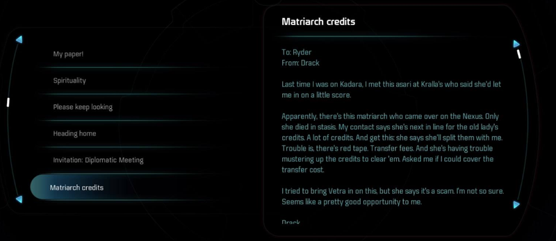 Illustration for article titled Mass Effect: Andromeda's Best Writing Is In Its Emails